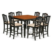 Atlin Designs 9-piece Wood Dining Set in Black/Cherry