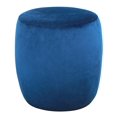 thumbnail image 1 of TOV Furniture The Willow Collection Modern Velvet Upholstered Round Ottoman, Navy, 1 of 9