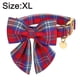 thumbnail image 2 of Collar para perros y gatos con pajarita de rejilla, collar ajustable a cuadros para perros y gatos Namotu CPB-US-YY702-5, 2 of 5