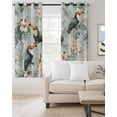 thumbnail image 2 of Palm Leaf Blackout Curtains for Bedroom Living Room Darkening Curtains 90 Inch Animal Bird Flower Tropical Plant Watercolor Black Out Window Curtain Privacy Window Treatment Grommet Drapes 52"x90"x2, 2 of 9