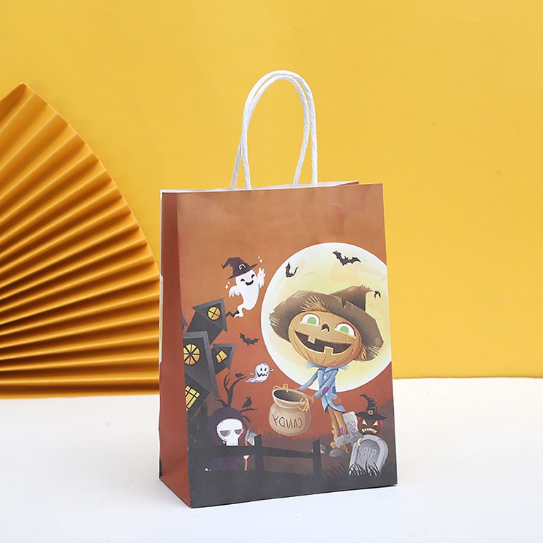 Halloween candy bags Witch Bag Party Pumpkin Bags Decor Gift 6PCS