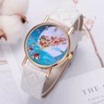 thumbnail image 2 of Reloj de cuarzo de aleación de moda Reloj de pulsera con correa de cuero PU para mujer (blanco), 2 of 2