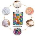 thumbnail image 3 of 4 Pack Qtip Holder Dispenser Cartoon Animal Head Clear Plastic Storage Apothecary Jars for Cotton Swabs Balls Pads Floss, 3 of 7