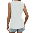 thumbnail image 2 of Womens Dressy Casual Tank Top Keyhole Neck Blouses Cute Summer Sleeveless Tops Solid Color Basic Shirts (Medium, White), 2 of 4