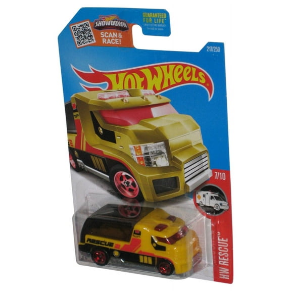 Hot Wheels HW Rescue 7/10 (2015) Yellow Rapid Response Toy Car 217/250