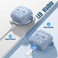 thumbnail image 3 of Comvin For Airpods 4 & 5 Case Cover for Women with Cleaner Kit, Cute Silicone Engraved Rose Case, Blue, 3 of 8