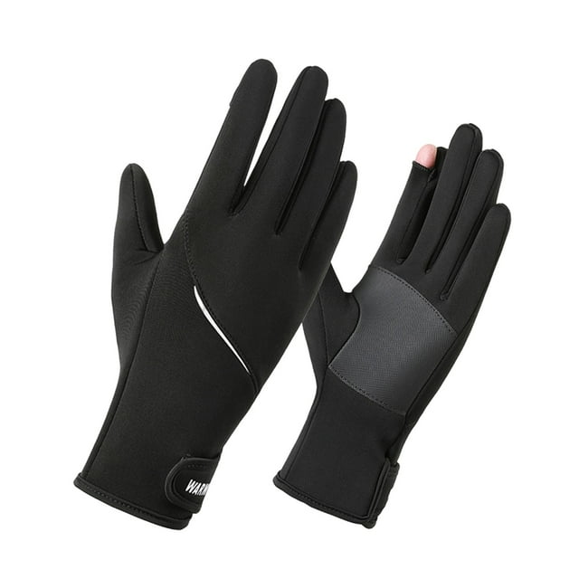Gloves for Men, Reflective Zipper Cold Weather Gloves for Cycling and Outdoor Activities