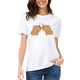 thumbnail image 1 of Playera Blanca Unisex Pareja Capibaras Novios Enemorados, 1 of 4