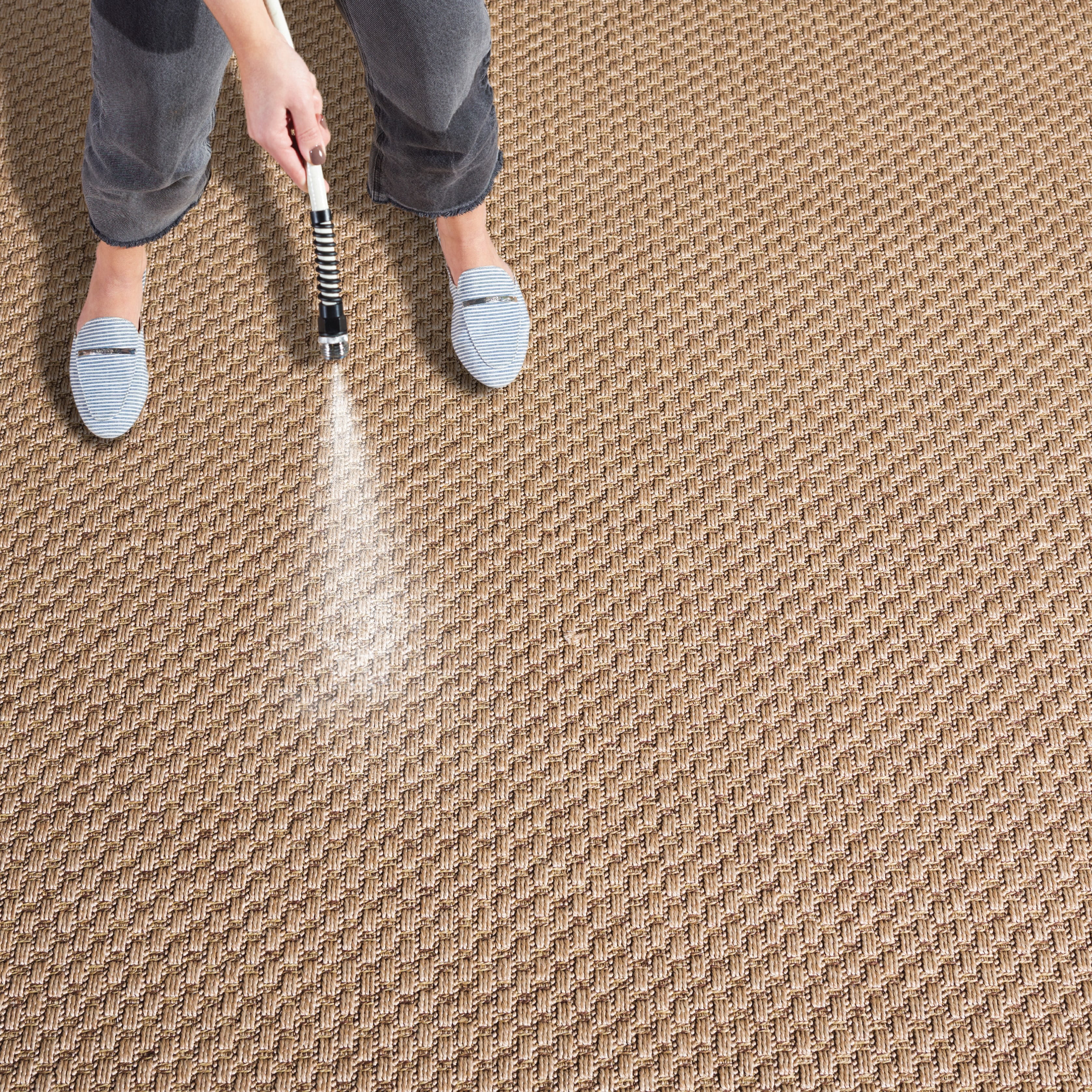 SAFAVIEH Atrium Sisal Christy Solid Indoor/Outdoor Area Rug, Beige, 9' x 12'