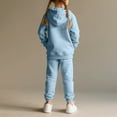 thumbnail image 4 of fatyb Boys Girls Sweatsuit Sets Fleece Lined Tracksuit Zip up Hoodies Sweatpants Activewear for School, 4 of 7
