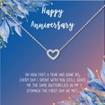 thumbnail image 2 of Anavia Happy Anniversary Gift Necklace,Wedding Anniversary Gift for Wife,Express Love Card Jewelry Gift-[Silver Mini Crystal Heart, Blue-Orange Gift Card], 2 of 3
