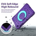 thumbnail image 4 of Rugged Case for Samsung Galaxy Tab A11+ 2025 SM-X230/A9+ 11 Inch 2023 SM-X210, TPU PC Heavy Duty Protective Cover with 360 Rotating Stand Shoulder Strap for Samsung Tab A11+/A9+ Plus,Purple, 4 of 9