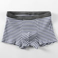 thumbnail image 2 of Plebaso Men's Cotton Underwear Striped Boxer Briefs Breathable Underpants with Comfortable Waistband, 2 of 7