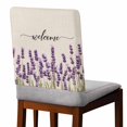 thumbnail image 2 of Purple Lavender Chair Covers Set of 6 Spring Pastoral Linen Texture Chair Back Covers Stretch Removable Washable Slipcovers Protector for Dining Room Kitchen Party Decor, 2 of 5