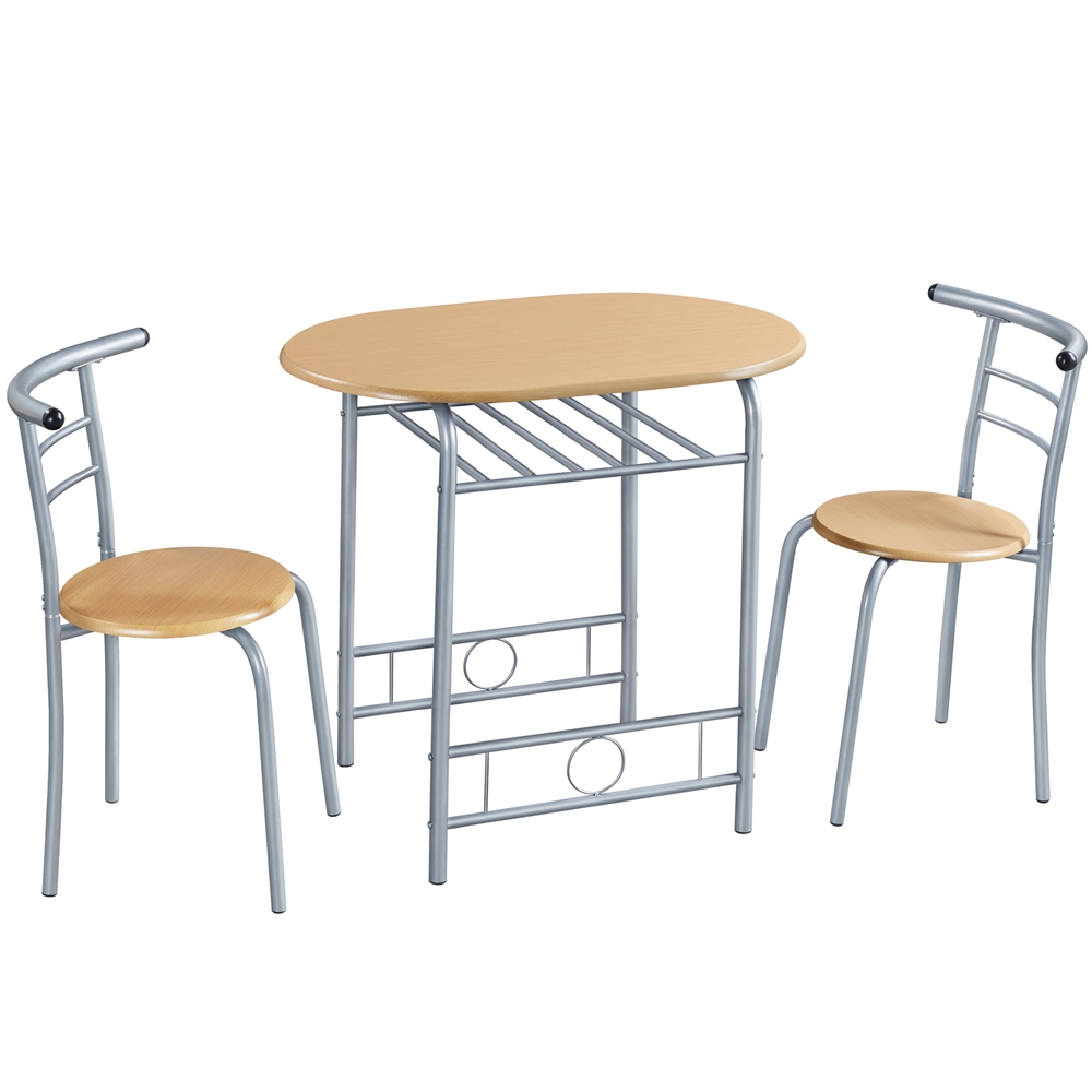 Alden Design 3pcs Modern Dining Set with Round Table and 2 Chairs, Multiple Colors - image 4 of 8
