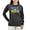 Charcoal, variant on CafePress - Distressed, 80S Style, Ukraine, Ghost Of Kyiv, Zel - Women's Long Sleeve Graphic Tee Casual Fit