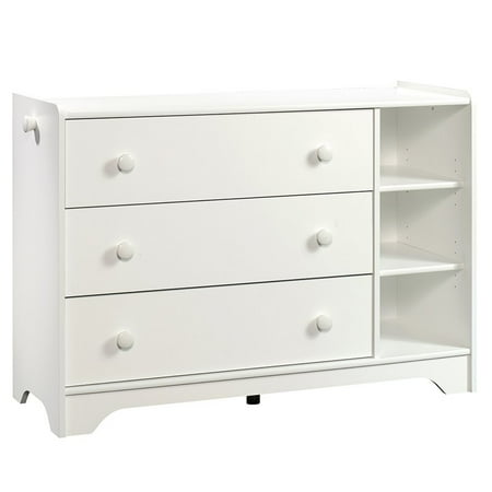 Sauder Pinwheel 3 Drawer Kids Dresser In Soft White Com