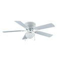 thumbnail image 5 of Mainstays 44" Hugger Indoor Ceiling Fan with Single Light, White, 5 Blades, LED Bulb, Reverse Airflow, 5 of 8