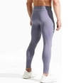thumbnail image 4 of cfhntfmh Men's Running Tights Fall Winter Cycling Pants Stretchy High Waisted Leggings Athletic Base Layer Workout Tights(Purple,X-Large), 4 of 4