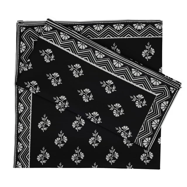 Vargottam Luxury Collection Dinner Table Linen Dcor Cotton Napkin Printed Fabric Reusable Napkins Set Of 12, 20 X 20 - Asian Block