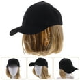 thumbnail image 3 of Yiho Baseball Cap with Hair Extensions Short Straight Wig Hat for Women, 3 of 7