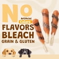 thumbnail image 4 of (2 pack) ASMPET Chicken Wrapped Dog Treats, Rawhide & Cod Skin Dental Chew, 10.6 oz, 4 of 12