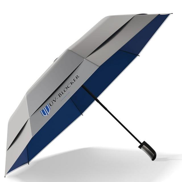 UV Blocker Sun Umbrella Travel Wind Resistant Umbrella Auto Open UPF 55+ Sun Protection 44 Inch