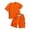 Orange*, variant on Boys Outfits Summer Casual Solid Color Crew Neck Short Sleeve T-Shirts and Shorts with Pockets 2 Piece Clothing Sets Orange