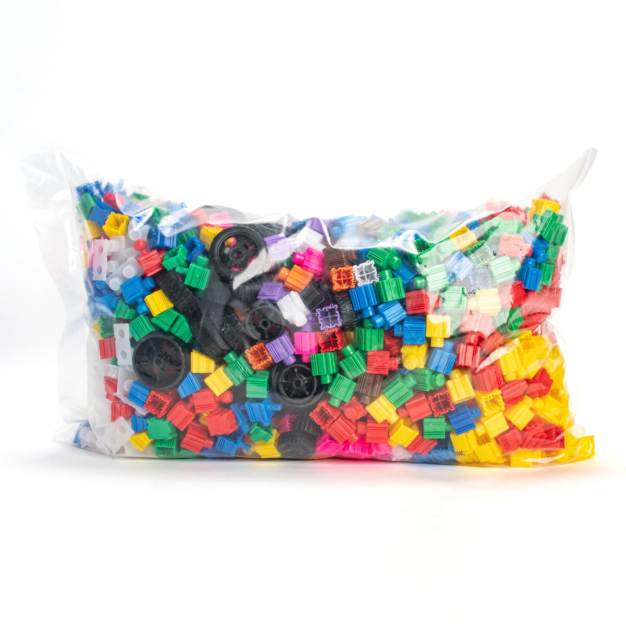 Snapo: Mega Builders Kit - 1100 pcs - Colorful Blocks & Wheels, Connect On All 6 Sides, 3D Building Toy, Snap-Slide-Rotate, Construction, Kids Ages 3+