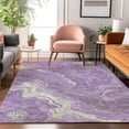 thumbnail image 7 of Addison Rugs Mayfield Premium Machine Washable Transitional Abstract Purple Rectangle Rug, 3' X 5' Machine Washable Transitional Abstract Purple Oversized Sherpa Throw Blanket, 7 of 7