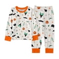 thumbnail image 4 of JAJAHO Halloween Kids Pajamas Boy Girl Long Sleeve Top And Pants Set Pumpkin Ghost Sleepwear 2 Piece Set 2-10Y, 4 of 4