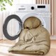 thumbnail image 5 of SONORO KATE Juego de Edredón Individual, Juegos de Cama de 5 Piezas para Todas las Estaciones, Cama en una Bolsa con Edredón Plisado - Sábana Plana y Sábana Ajustable - Fundas de Almohada y Fundas, Beige, 5 of 6