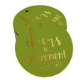 thumbnail image 1 of Inkdotpot Gold Foil Paper Hang Tags Cheers To Retirement Favor Tags 100 Pieces, 1 of 6