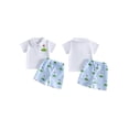 thumbnail image 2 of BemeyourBBs Toddler Baby Boys Golf Outfit Infant Boys Summer Clothes Golf Embroidery Lapel Shirt Tops with Striped Shorts 2Pcs Set, 2 of 8