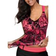 thumbnail image 3 of Womens Printed Strappy Racerback Tankini Swim Top No Bottom S - XXXL, 3 of 5