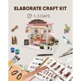 thumbnail image 2 of DIY Miniature Chocolate Shop Dollhouse Kit with LED Light, Wooden Building Model for Adults, 2 of 6
