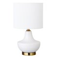 thumbnail image 1 of Henn&Hart 7" Matte White Ceramic/Fabric Mini Lamp, 1 of 10