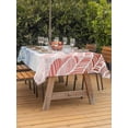 thumbnail image 2 of Outdoor Tablecloth with Umbrella Hole and Zipper, Ombre Orange Blue Rectangle Table Cloth 60x102 Inch Waterproof Tablecloth, Summer Coastal Ocean Sea Beach Wave Picnic Table Cover for Patio Camping, 2 of 7
