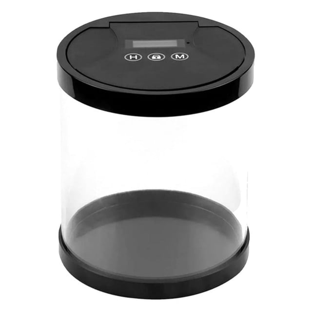 Caja de seguridad electrónica con cerradura, contenedor multifunción para juguetes, teléfonos móviles, sin batería, color negro