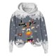 thumbnail image 4 of WILLBEST Sudadera de Mujer con Capucha, Estilo Casual, con Estampado Navideño de Ciervos con Cabeza Grande y Copos de Nieve Cuello Redondo, Manga Larga y Diseño Ligero XX-Grande, 4 of 4