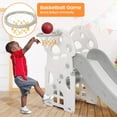 thumbnail image 4 of Toddler Slide - 4 in 1 Slide for Kids with Extra Long Slipping Slope and Basketball Hoop, Kids Slide Climber Set for Indoor and Outdoor Playground, Ideal Gift for Ages 1-9 Years Boys and Girls, 4 of 9