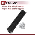thumbnail image 5 of Unique Bargains 36 Set 12G Bicycle Spokes 12G Bike Wheel Spokes 45 Steel Black-235mm, 5 of 7
