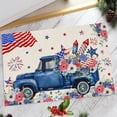 thumbnail image 2 of Warehouse Under Welcome Mat Rug Independence Day Doormat Rustic American Patriotic Gnomes and Flag Colorful Floral Indoor Doormat 4 Of July Patriotic Floor Mat Low Profile Rug for Home Office, 2 of 7