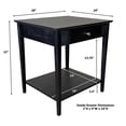 thumbnail image 3 of Eccostyle Solid Bamboo End Table with Drawer - Charcoal, 3 of 5