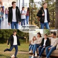 thumbnail image 3 of Pogiun Boys Fleece Jacket Sherpa Lined Zip Up Hoodies for Kids Winter Coat Black 11-12Y, 3 of 6