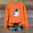 thumbnail image 2 of Womens Sweatshirts Crew Neck Ghost Graphic Printed Halloween Tops Casual Comfy Long Sleeve Basic Pullover Shirts, 2 of 4