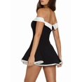 thumbnail image 4 of Women'S Off Shoulder Mini Dress Slimming Summer Sleeveless Corset Short Party Bodycon Y2K Dresses Black XL, 4 of 9
