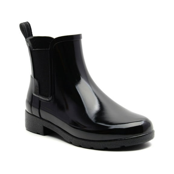 HUNTER W REFINED CHELSEA GL WOMEN RAIN BOOTS - Black / Black Charcoal / 7