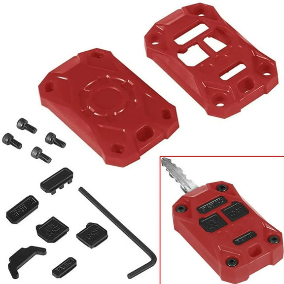 For JK Accessories Car Key Fob Case Cover for Jeep Wrangler JK 2007-18 Red