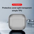 thumbnail image 4 of SUNHUFA Clear Protective Case with Carabiner TPU Cover for Airpods 4 (Transparent Black), 4 of 9